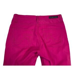 Rock & Republic Mid Rise Jeans Pink Hamburg stretch straight leg Women's size 12